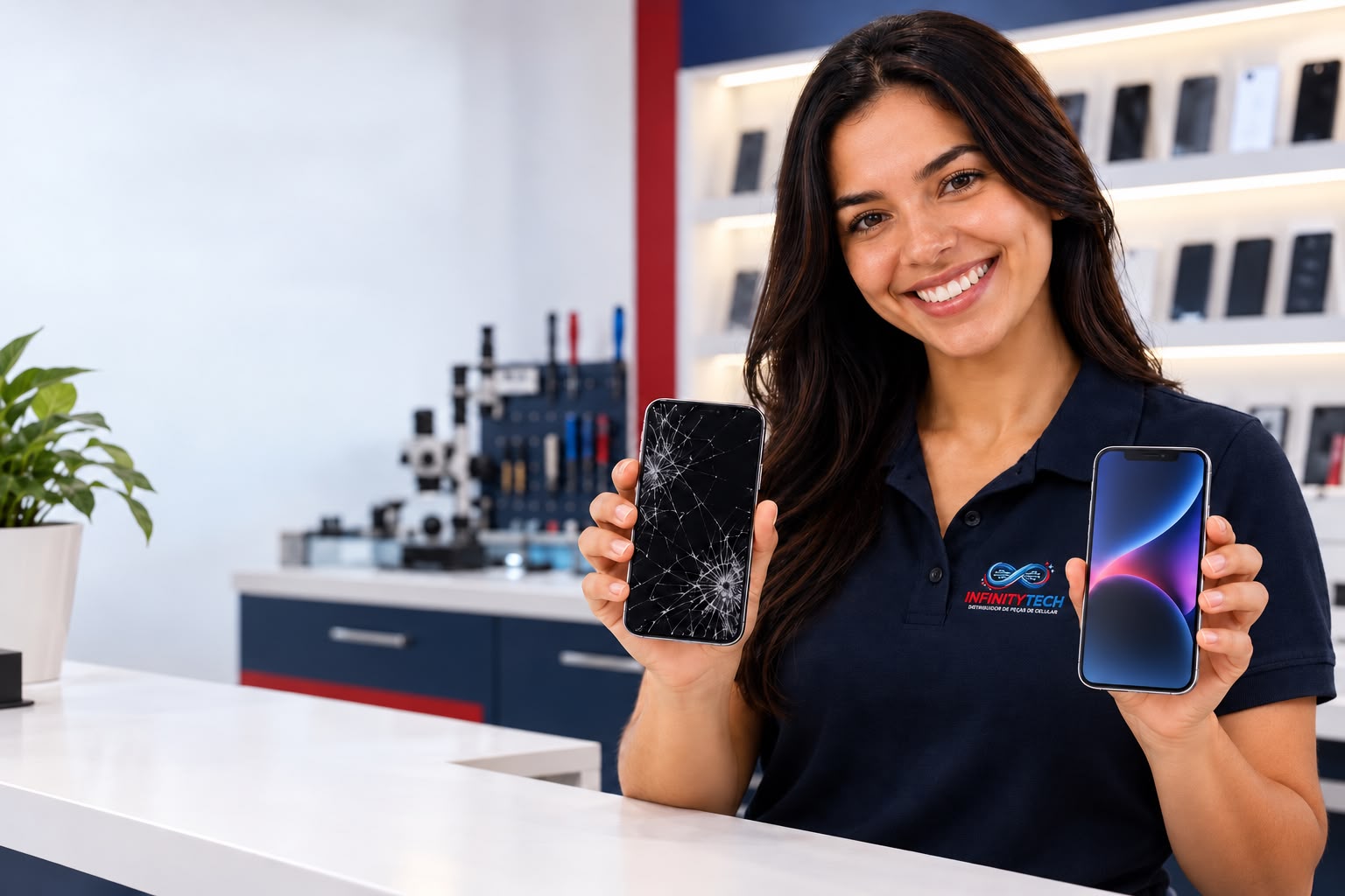 Troca de Tela em até 2 horas na InfinityTech